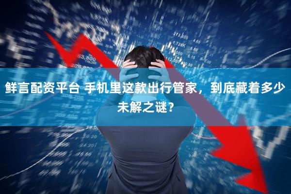 鲜言配资平台 手机里这款出行管家，到底藏着多少未解之谜？